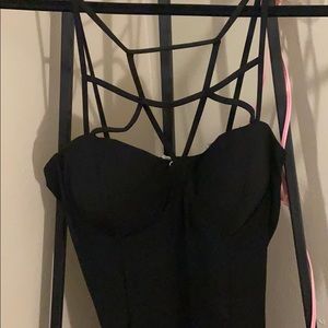 NWT Cage Neck Black Bodycon Dress